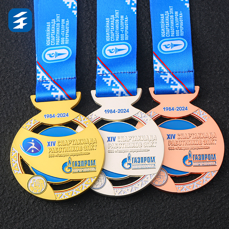 Mat zlatne, srebrne i bakrene medalje za događaje – prilagođene metalne spomen medalje s naramenicom za korporacije i škole maratona