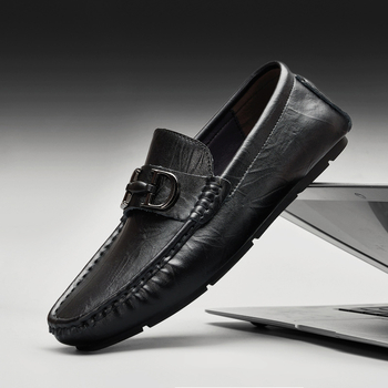 Muške kožne loaferice s prozračnom mekom potplatom, casual slip-on u britskom stilu za ljeto