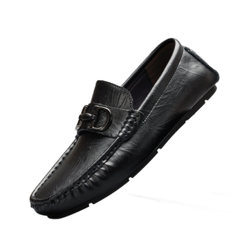 Muške kožne loaferice s prozračnom mekom potplatom, casual slip-on u britskom stilu za ljeto