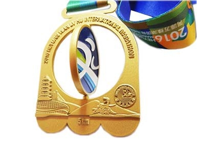 Metalna medalja za natjecanja, maratonska medalja, zlatna, srebrna i brončana