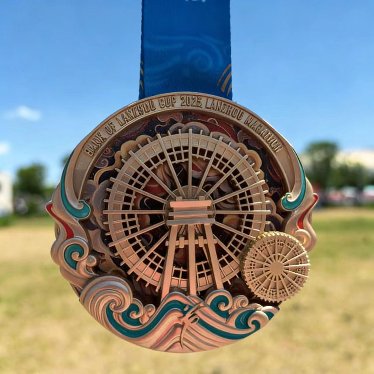 Prilagođene metalne 3D medalje za sportske događaje, maraton, zlatne, srebrne i brončane