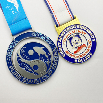 Prilagođene metalne medalje s bojom za poslovne obljetnice i gradske maratone — rotirajuće medalje