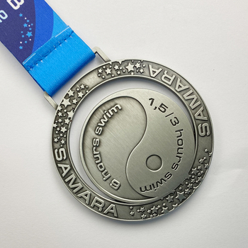 Prilagođene metalne medalje s bojom za poslovne obljetnice i gradske maratone — rotirajuće medalje
