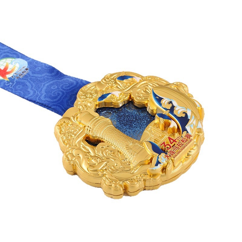 Prilagođene metalne medalje za sportske događaje, zlatne, srebrne i brončane medalje, spomen medalje za gradske maratone
