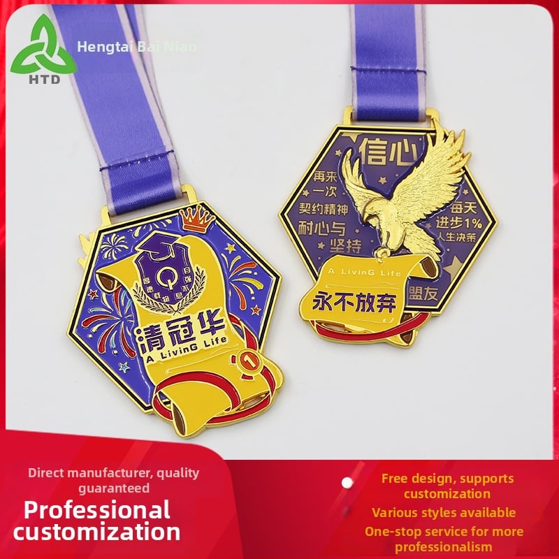 Prilagođene metalne medalje za maraton – zlatne, srebrne i brončane – dizajn uključen