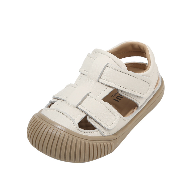 Ljetne dječje kožne sandale s mekanom potplatom, protivklizne, s Velcro kopčanjem, unisex, za djecu 1–3 godine