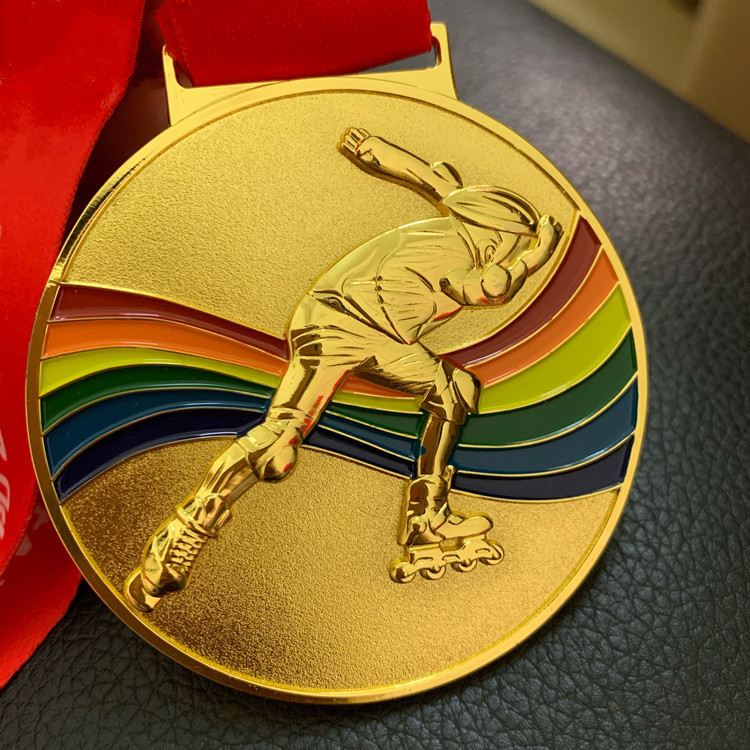 Prilagođene reljefne medalje za utrke rolera na koturaljkama - zlatne, srebrne i brončane