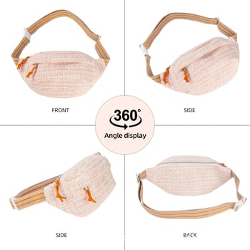 Γυναικεία casual τσάντα Μέσης με χιαστί λουρί, πολυχρηστική τσάντα με μεγάλη χωρητικότητα για άθληση