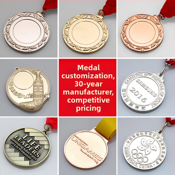 Metalna medalja za maraton s prilagođenim dizajnom, zlatna, srebrna ili brončana boja, lijevanje