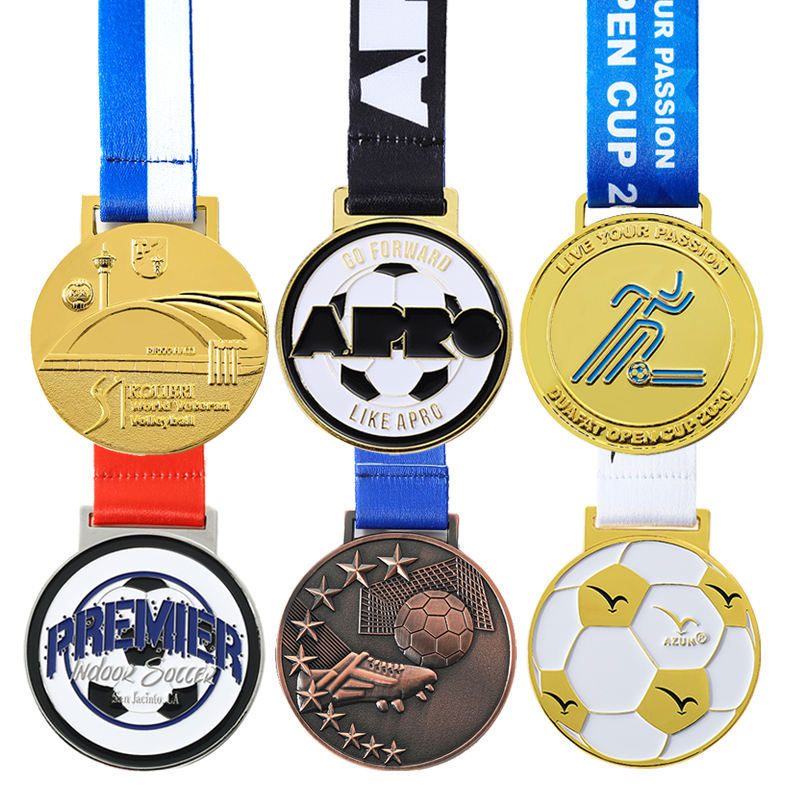 Prilagođena metalna medalja s emajlom za školski sportski dan - gravirani logotip, prigodna viseća plaketa