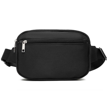 Ženska dvostruko slojevita crossbody torbica za struk, mala za trčanje i planinarenje, najlon, otisak logotipa