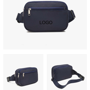 Ženska dvostruko slojevita crossbody torbica za struk, mala za trčanje i planinarenje, najlon, otisak logotipa