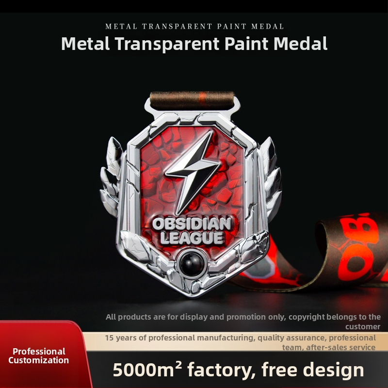 3D reljefna metalna medalja s prozirnim lakom, prilagodljiva za maratonske događaje i teambuilding, prigodna memorijalna značka