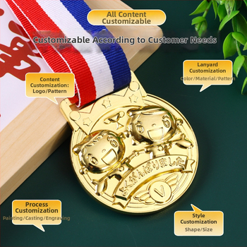 Prilagođene metalne medalje i plakete za sportske događaje i maratone, zlatno, srebrno i brončano premazane, gravirani tekst