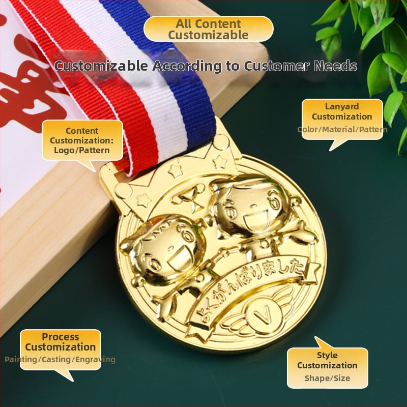 Prilagođene metalne medalje i plakete za sportske događaje i maratone, zlatno, srebrno i brončano premazane, gravirani tekst