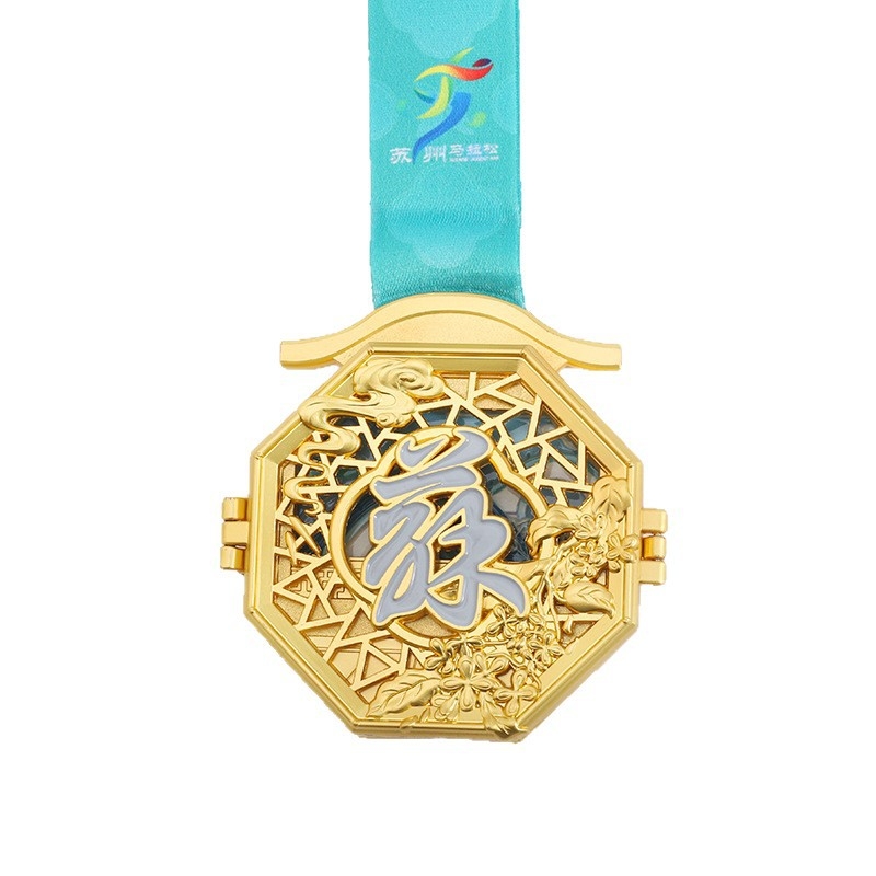 Medalja za gradski sportski maraton, cinkova legura, emajlirani premaz, prilagodljiva, za planinarenje i hodanje