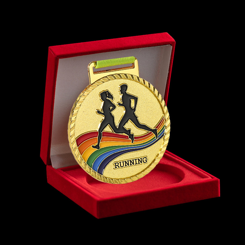 Višebojna nogometna medalja za sportsko događanje – metalna medalja u zlatnoj, srebrnoj i brončanoj boji, tiskana kao uspomena, za školsko sportsko natjecanje