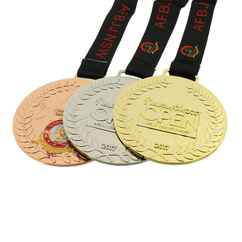 Set metalnih medalja s zlatnim premazom i šareni emajlirani srebrni medalji za školske timske događaje
