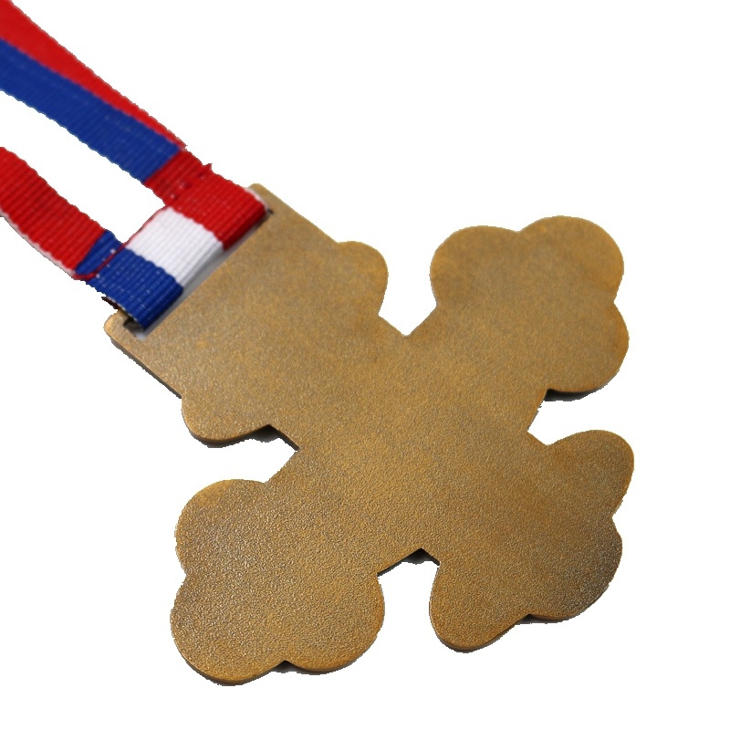 Metalna medalja, cinkova legura, zlatno premazana, za maraton i sportske događaje, prilagođeni logotip