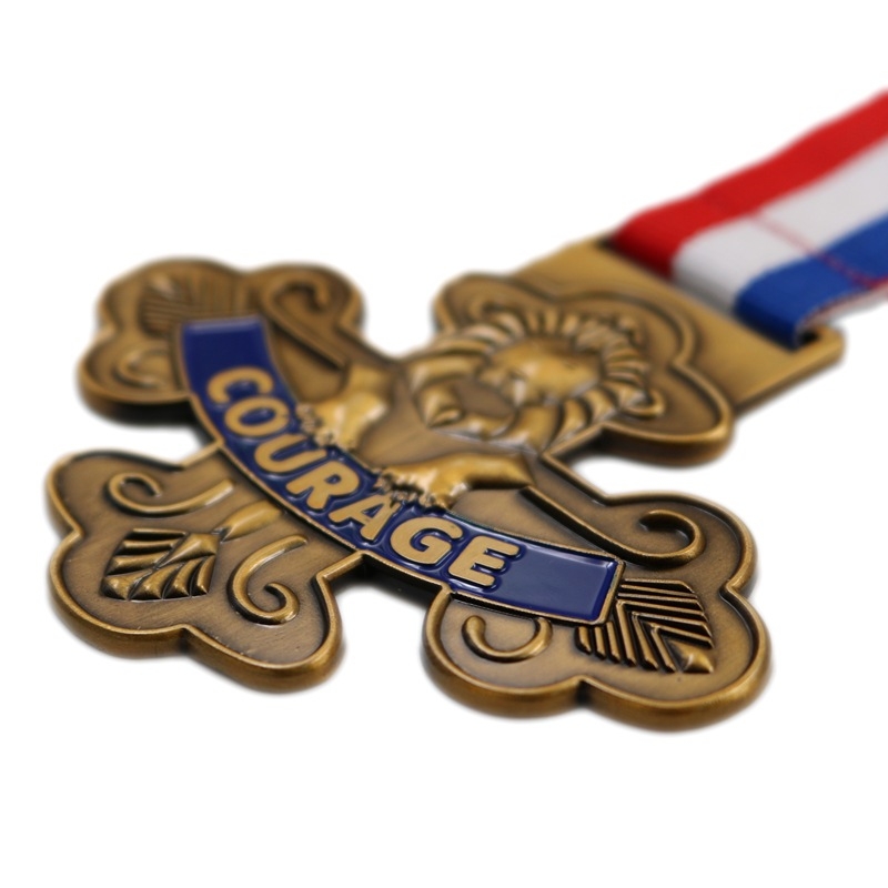 Metalna medalja, cinkova legura, zlatno premazana, za maraton i sportske događaje, prilagođeni logotip