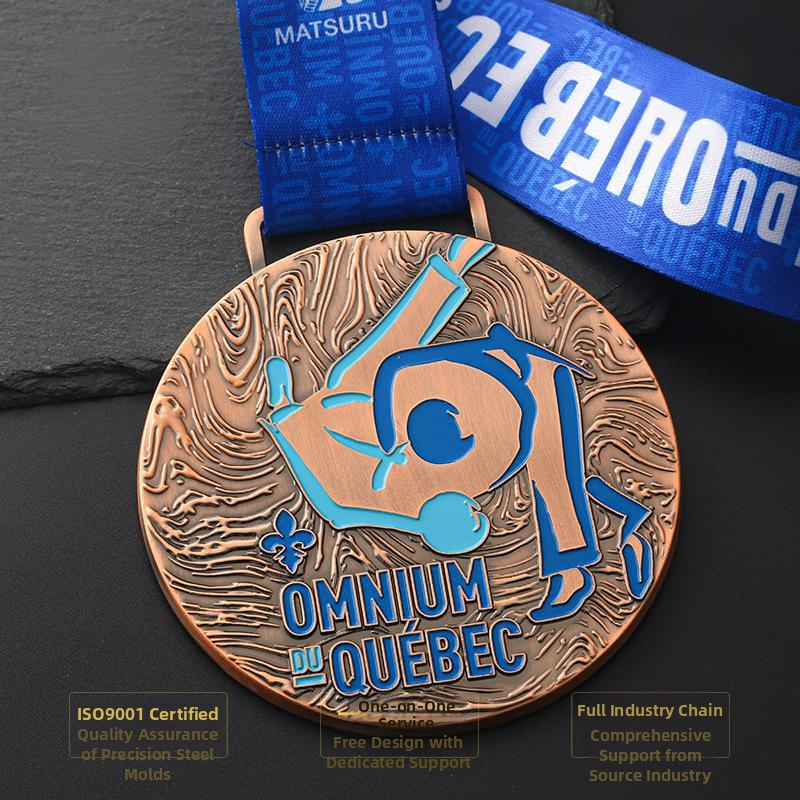 Prilagođene okrugle emajlirane medalje za sportske događaje – nagrade za maraton u zlatnoj, srebrenoj i brončanoj boji