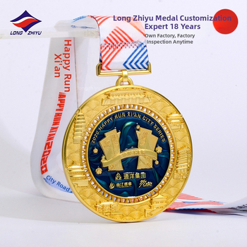 Longzhiyu metalna medalja za trčanje, prilagodljiva medalja za završetak maratona, 18-godišnja