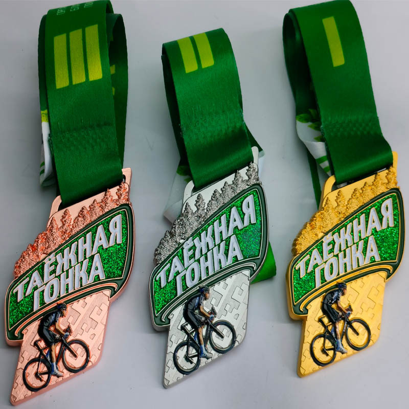 Prilagođene metalne medalje s kreativnim lakom zlatom, srebrnom i bakrom za sportska natjecanja, školske i korporativne maratone