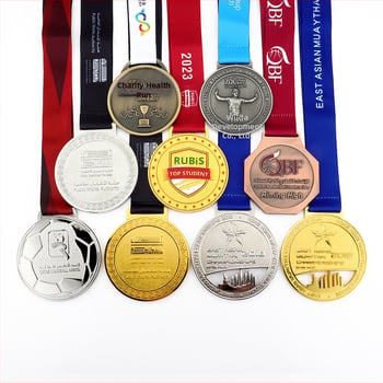 Timska metalna medalja sa zlatnim premazom, nagrada za trčanje i maraton, personalizirana prigodna nagrada