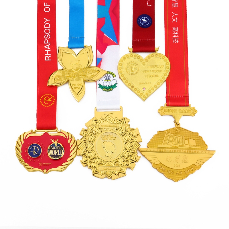 Timska metalna medalja sa zlatnim premazom, nagrada za trčanje i maraton, personalizirana prigodna nagrada