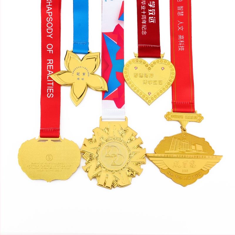 Timska metalna medalja sa zlatnim premazom, nagrada za trčanje i maraton, personalizirana prigodna nagrada