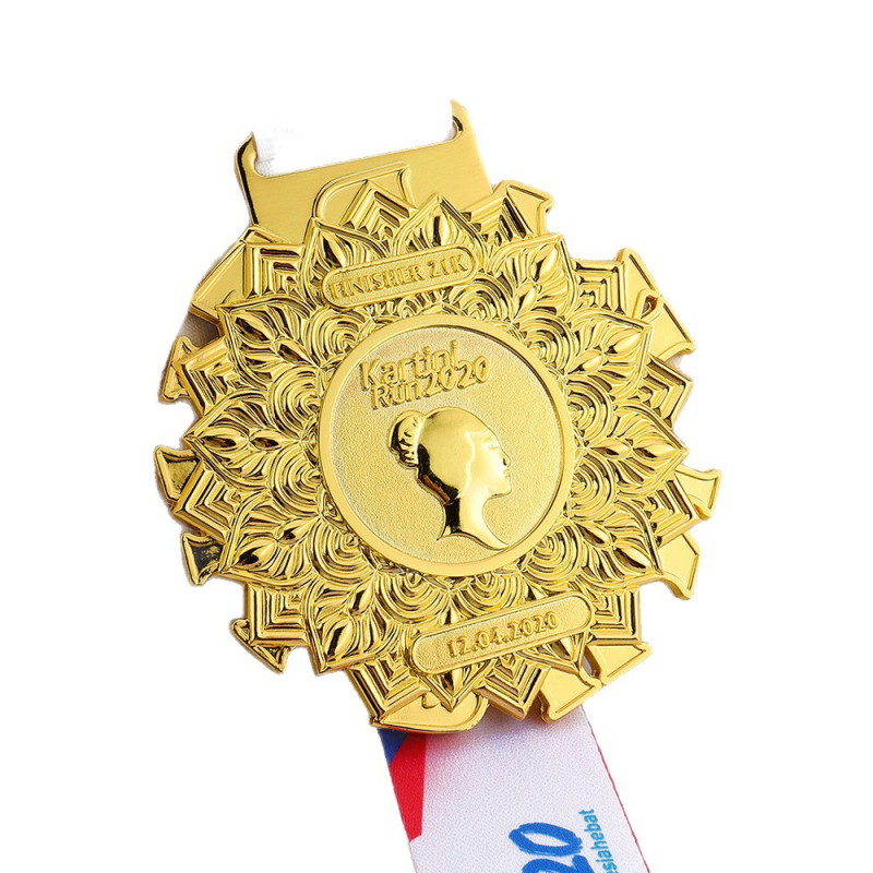 Timska metalna medalja sa zlatnim premazom, nagrada za trčanje i maraton, personalizirana prigodna nagrada
