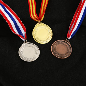 Prilagođene prazne metalne medalje za maratone, medalje s klasom pšenice i školska sportska natjecanja