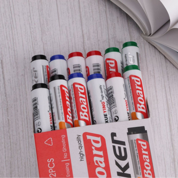 Μαρκαδόροι λευκής επιφάνειας, διαγραψιμοι, σε κόκκινο, μπλε και μαύρο; κατάλληλοι για αίθουσα διδασκαλίας και γραφείο; blister συσκευασία; 12 τεμάχια.