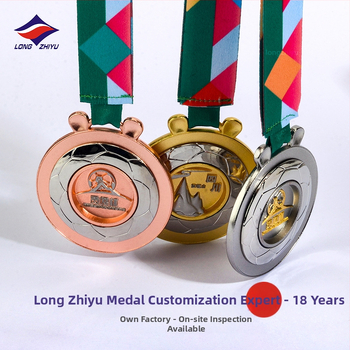 Longzhiyu prilagođene medalje za maraton — zlatne, srebrne i brončane, metalne sportske medalje za izlaganje