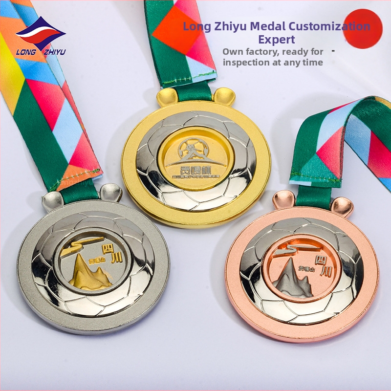 Longzhiyu prilagođene medalje za maraton — zlatne, srebrne i brončane, metalne sportske medalje za izlaganje