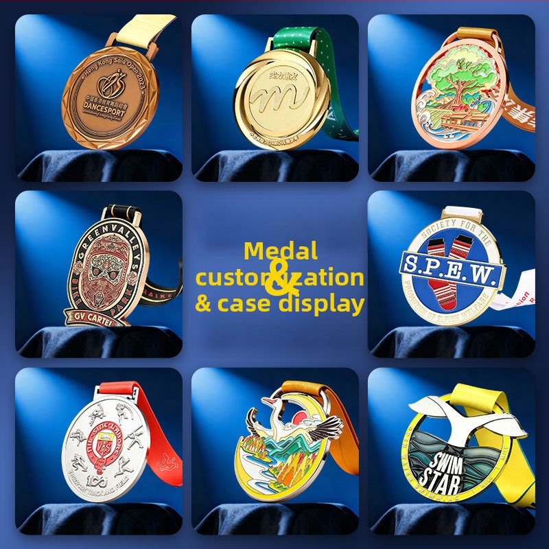 Prilagođene metalne medalje s visećim značkama za maratonska događanja, cinkovog legura s emajliranim završetkom