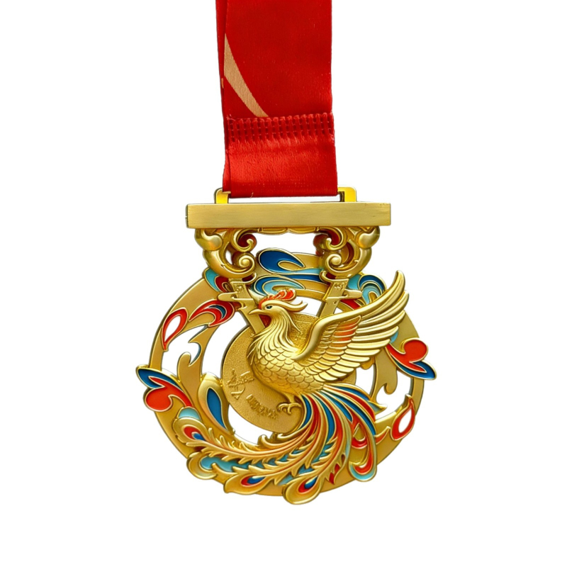 Rotirajuća metalna medalja za maraton, prilagodljiva, 360° rotacija