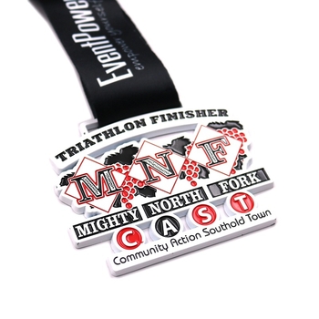 Maratonska medalja, cinkova legura, vanjski trkački događaj, zlatno premaz, prilagođeni logotip