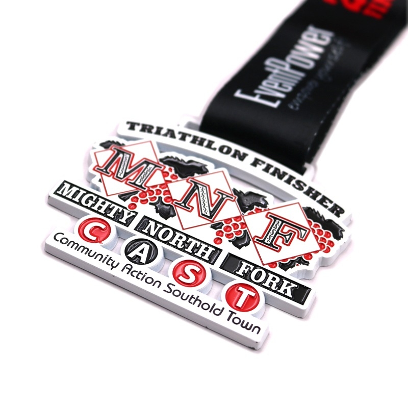 Maratonska medalja, cinkova legura, vanjski trkački događaj, zlatno premaz, prilagođeni logotip
