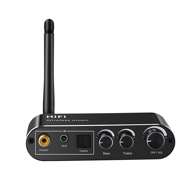 Δέκτης Bluetooth 5.1 με RCA, μετατροπέας ήχου από ψηφιακό σε αναλογικό με εξόδους οπτικής ίνας και κοαξιακή έξοδος, Υποστήριξη USB φλαш μνήμης, Τηλεχειριστήριο - T01
