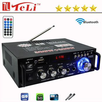 Mini Bluetooth USB rádio prijímač a Hi-Fi zosilňovač do auta a domova BT-298A (12V/220V AC/DC)