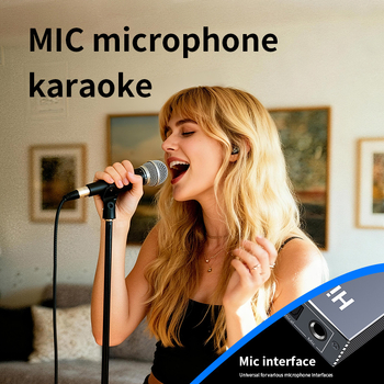 Bluetooth 5.4 приемник и цифрово-аналогов аудио конвертор, възпроизвеждане от USB диск, дистанционно управление на микрофона за караоке