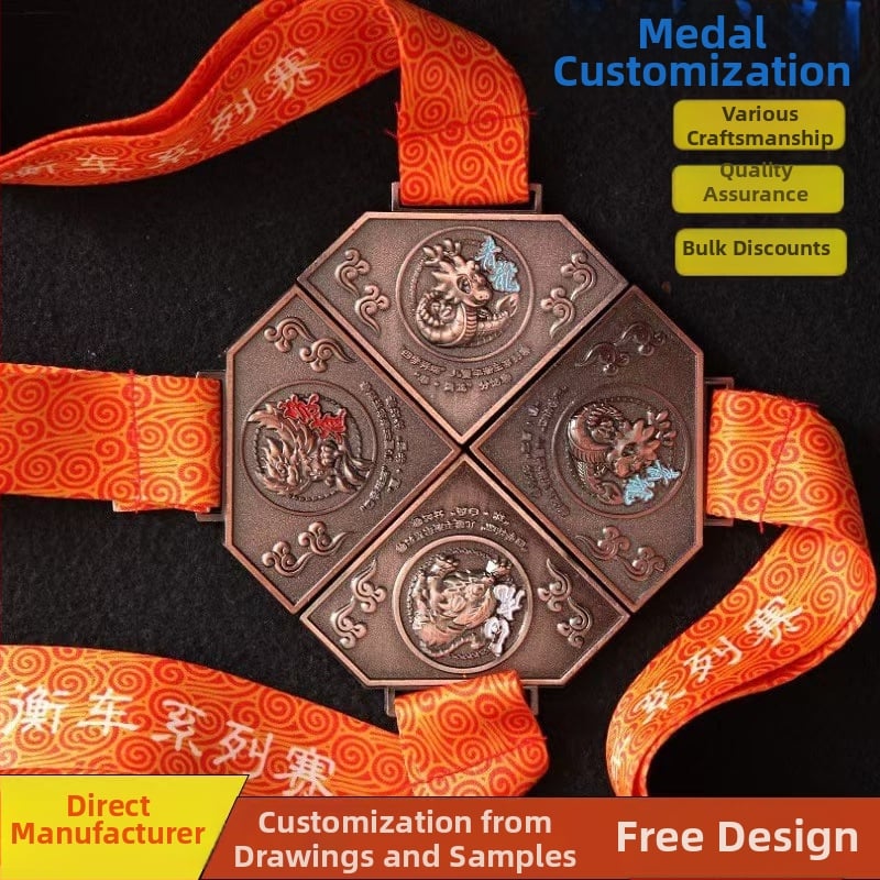 Prilagođene kreativne medalje za školske sportske događaje, počasne ploče, metalne medalje za maratone u zlatnoj, srebrnoj i brončanoj boji — veleprodaja