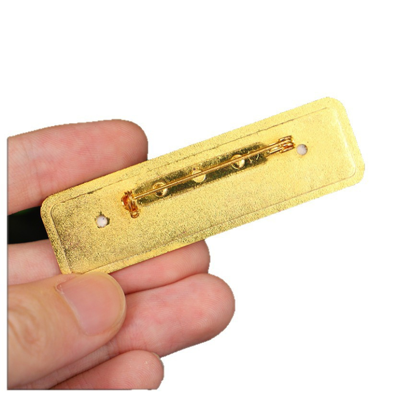 Insignă metalică personalizată cu imprimare color și cupolă epoxidică, clemă de prindere – ID angajat / emblemă școlară, imprimare DIY