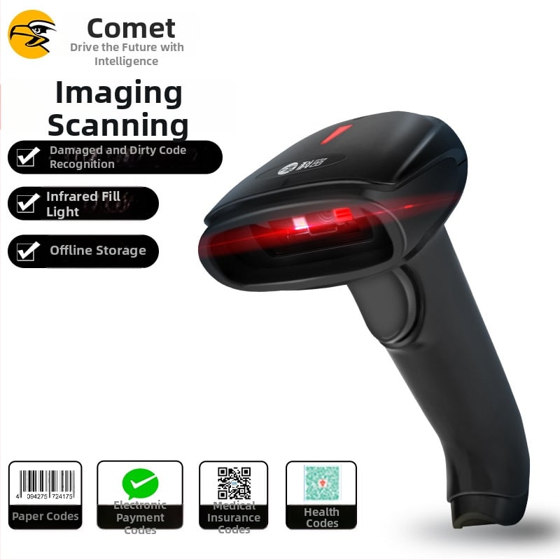 Bezdrôtový skener čiarových kódov Comet EW-3200, 1D/2D skenovanie a kód pre trasovateľnosť liekov