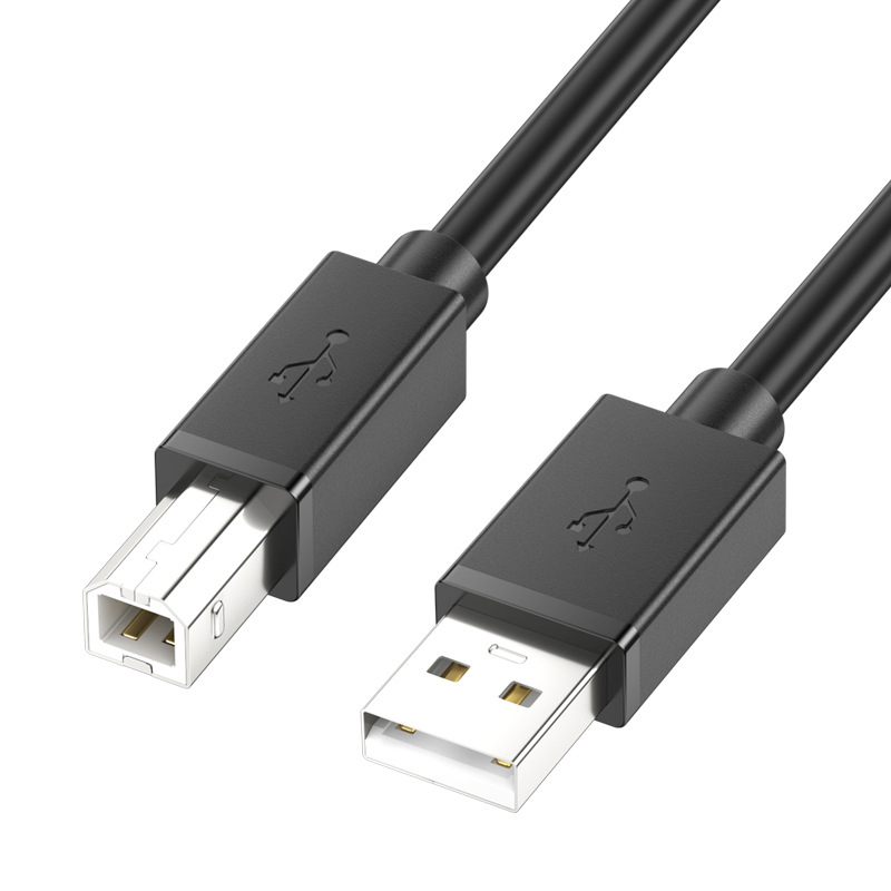 USB 2.0 kabel za pisač, kopir i skener, crni, kvadratni USB priključak