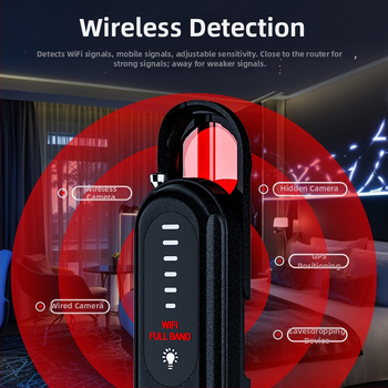T01 detektor kamier s GPS bezdrôtovým signálom a infračerveným skenovaním pre hotely