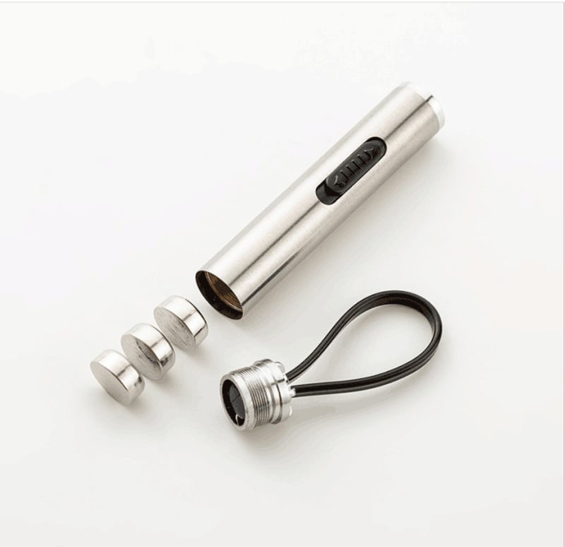 Stilou detector de bani din oțel inoxidabil cu lumină UV, lanternă portabilă compactă și dispozitiv 2 în 1 pentru verificarea banilor