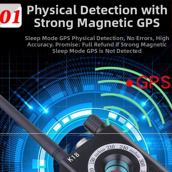 K18 Bezdrôtový detektor signálov na odhaľovanie sledovacích kamier a sledovanie s GPS skenovaním