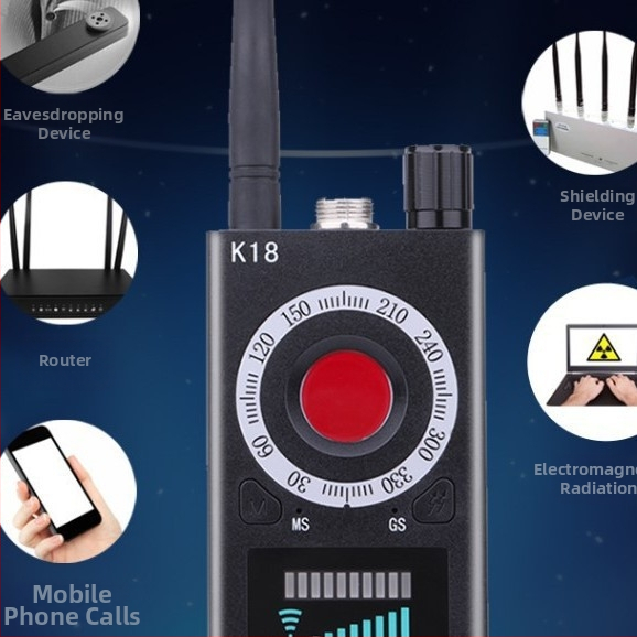 K18 Bezdrôtový detektor signálov na odhaľovanie sledovacích kamier a sledovanie s GPS skenovaním